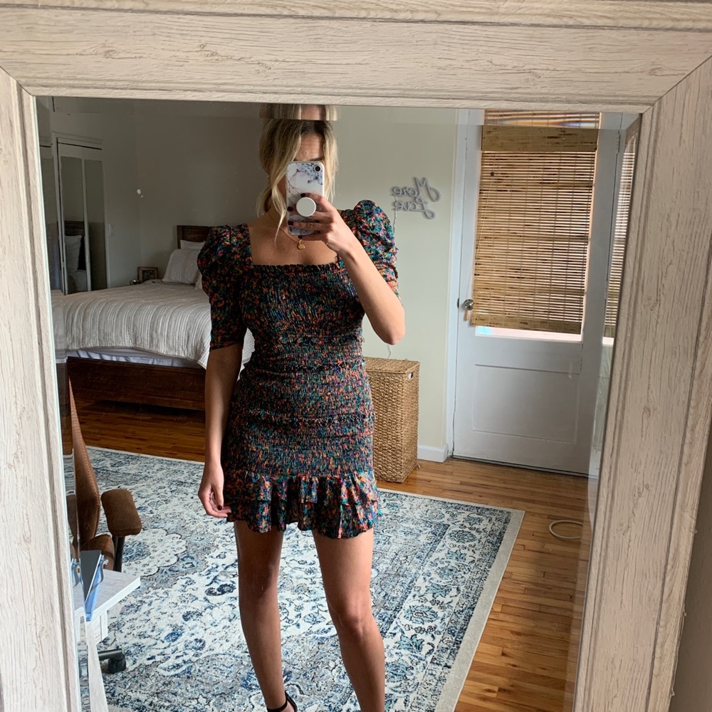 Multicolored Pattern Mini Dres - image 3